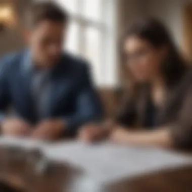 Reviewing Income and Expenses for Mortgage Planning Conceptual image of a couple reviewing their expenses and income
