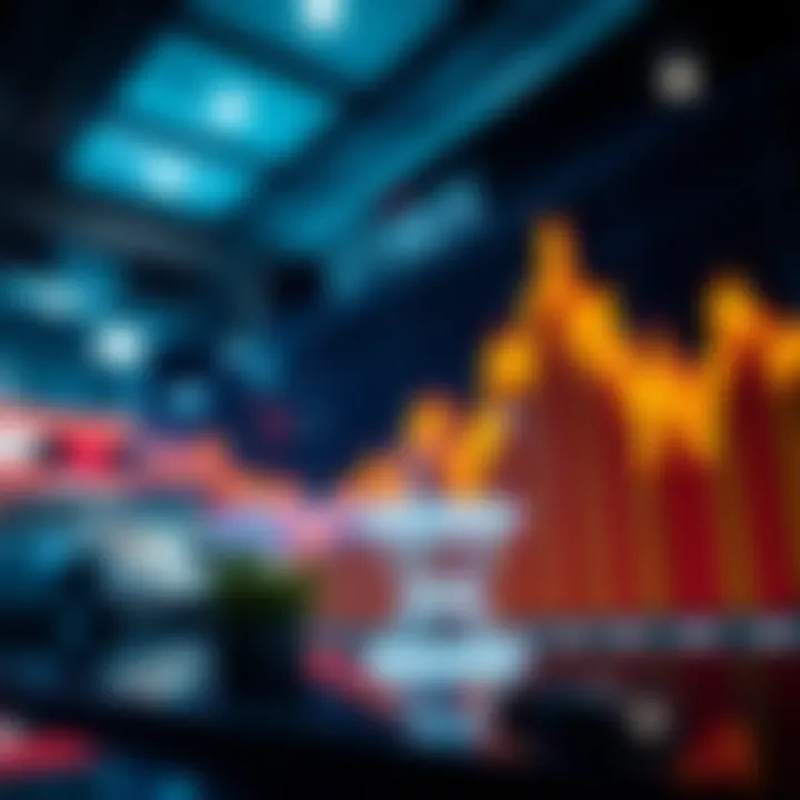 Conceptual illustration of stock market trends