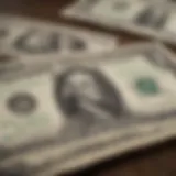 Vintage US currency showcasing historical design