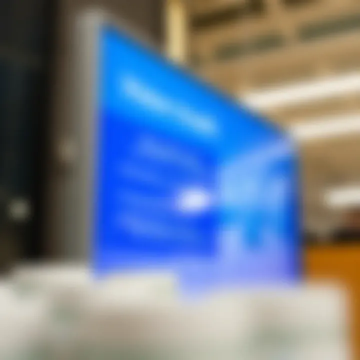 Vision health tips displayed on a digital screen