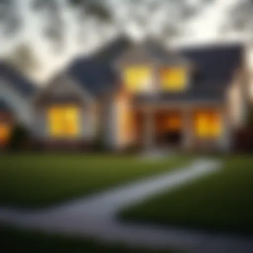 A serene suburban home with a well-kept lawn
