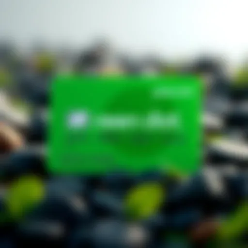 Illustration of the Green Dot MasterCard showcasing its sleek design and features