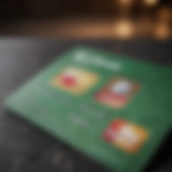 Close-up of a credit card on a travel-themed background