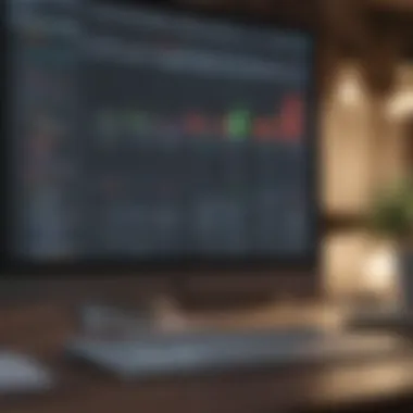 Interface of Financial Project Management Software Visual representation of financial project management software interface