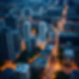 Aerial view of a modern urban development