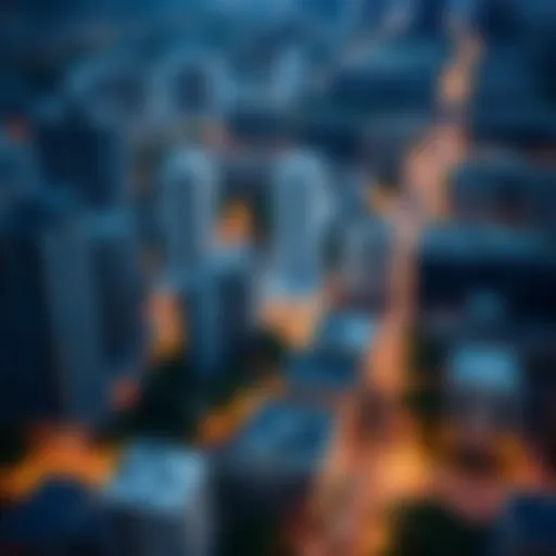 Aerial view of a modern urban development