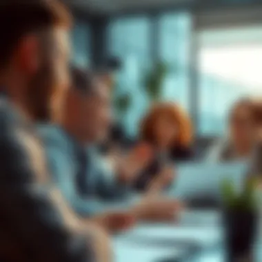 A professional discussing investment strategies in a meeting