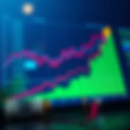 A vibrant graph showing rising profits