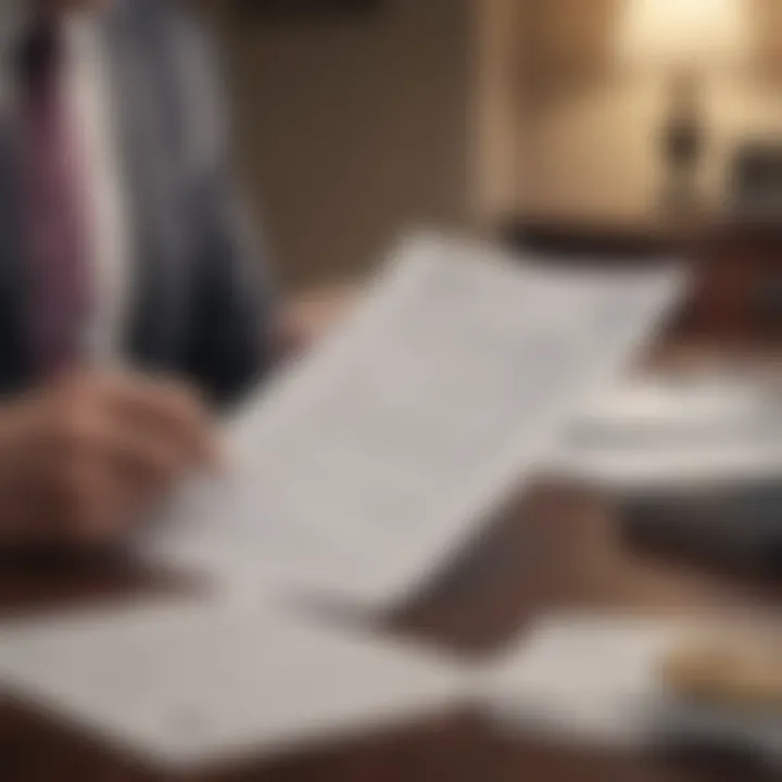 A person reviewing financial documents