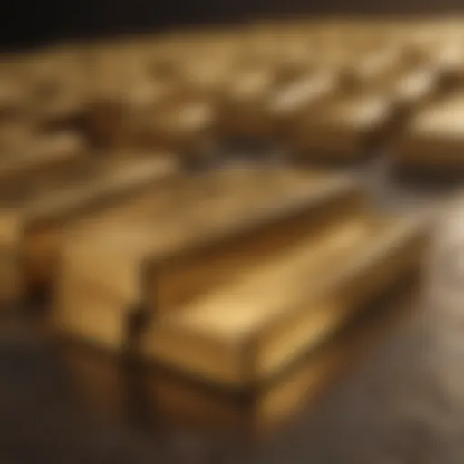 Gold bars representing wealth