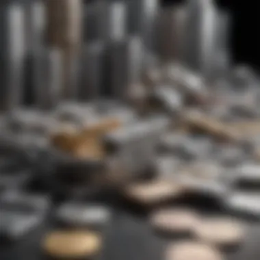 A visual representation of various types of metals held in depositories.