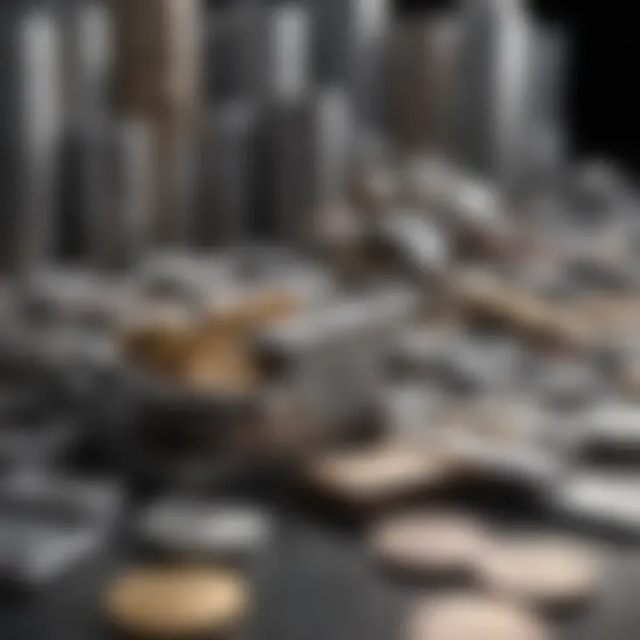A visual representation of various types of metals held in depositories.