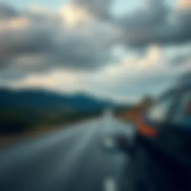 Flexible Coverage on the Road A scenic road with a car traveling, emphasizing flexibility in coverage